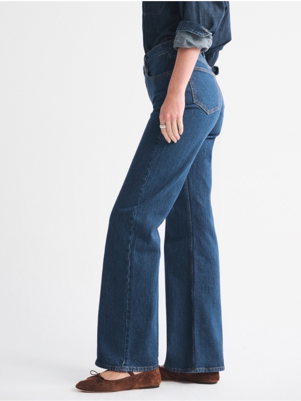 Abercrombie & Fitch Dark Blue Straight-Leg Jeans - Picture 2 of 2